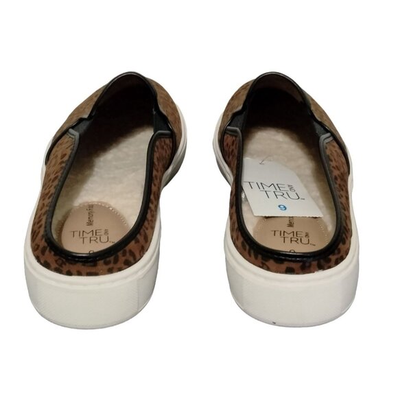 Time And Tru Womens Leopard Print Mule Memory Foam Slip-On Sneakers Size 9 - Picture 9 of 9